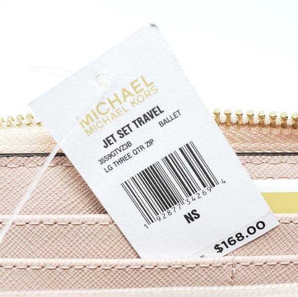 Michael Kors Large Jet Set Travel Pink Wallet - Picture 3 of 3